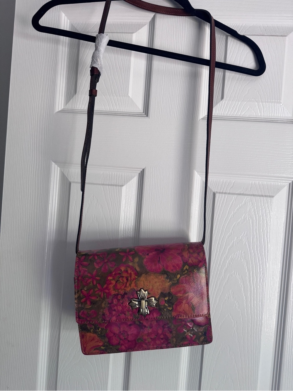 🆕 Patricia Nash Leather Crossbody Floral Oil Painting Consilina Purse - Picture 2 of 14